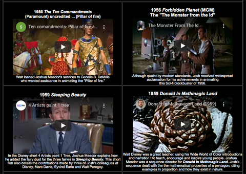 Joshua Meador Iconic Film Clilps Page Screenshot